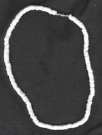 Necklace: White puka shell  with screw clasp - Product Image