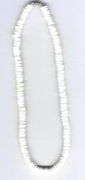 Necklace: Surfer style large white puka shell - Product Image