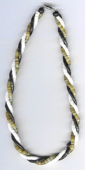 Necklace: Triple Strand Puka Shell  - 3 Color