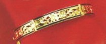 BANGLE CUT OUT BRACELET:   Sweetheart Bangle Cut Out with Plumeria Scroll