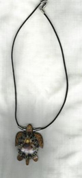 Wood Sea Turtle w/ Shell Necklace - Product Image
