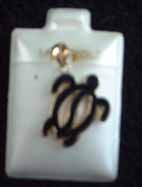 EARRINGS: Sea Turtle (Honu) Black Enamel
