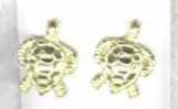 EARRINGS: Sea Turtle Raised Shell