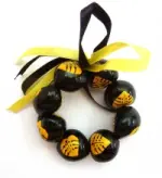 Painted Kukui Nut Bracelet/Anklet - Yellow - Product Image