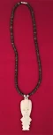 Tiki Necklace - Flat White with Brown Coconut Necklace