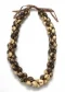 Kukui Nut: Tiger Triple Strand Lei 