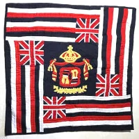 Wall Hanging: Hawaiian Crest with Flags - Product Image
