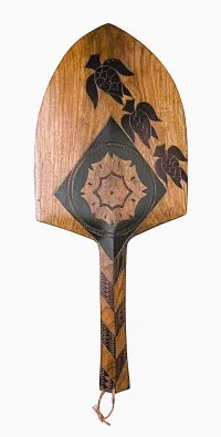 Kini Kini - Fijian Authentic - Etched Sea Turtle - 24" - Product Image