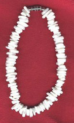 Bracelet/Anklet: White Puka Shell