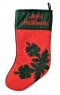 Christmas Stocking: Hawaiian Quilted Christmas Stocking with Hibiscus - Model 6