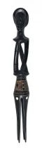 Fiji Vesi Wood Cannibal Fork with Mother-of-Pearl Inlay - 12" - Model 10