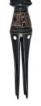 Fiji Vesi Wood Cannibal Fork with Mother-of-Pearl Inlay - 12" - Model 10