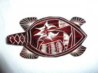 Fijian Mako Wood Sea Turtle # 8 - Product Image