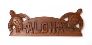 Hanging Sign: Aloha Sea Turtles - Product Image