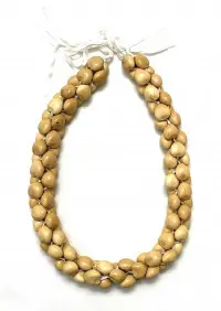 Kukui Nut: Rich Blond Triple Strand Lei - Product Image