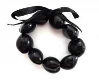 Kukui Nut: Black Bracelet/Anklet  - Product Image
