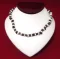 Necklace: Brown, Black, and White Puka Shell
