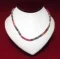 Necklace: Fuchsia/Orange/Gray Cut Shell