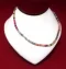 Necklace: Fuchsia/Orange/Gray Cut Shell