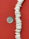 Necklace: White Surfer's Hand-Strung Big Shell - Long - Model 2