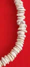Necklace: White Surfer's Hand-Strung Giant Puka Shell Model 15