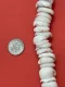 Necklace: White Surfer's Hand-Strung MEGA Puka Shell - Long
