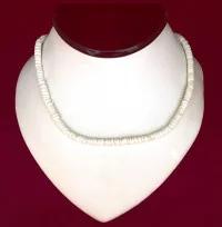 Necklace: White Cut Shell - Product Image