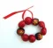 Painted Kukui Nut Bracelet/Anklet - Red /Black