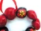 Painted Kukui Nut Bracelet/Anklet - Red /Black