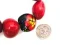 Painted Kukui Nut Bracelet/Anklet - Red /Black