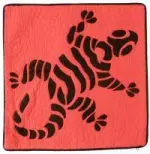 Pillow Covering: Fiji Gecko in Red/Black