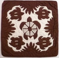 Pillow Covering: Five Sea Turtles in Brown/White - Product Image