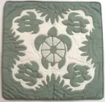 Pillow Covering: Five Sea Turtles in Light Green/White - Product Image