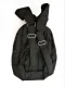 Quilted Backpack: Black with Pink Sea Turtle - Medium Size 