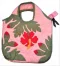 Quilted Purse - Red, Yellow, Olive Green Anthurium on Pink