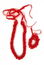 Shell: Popcorn Shell Choker Lei & Bracelet - RED - Product Image