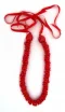 Shell: Popcorn Shell Choker Lei &amp; Bracelet - RED