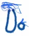 Shell: Popcorn Shell Choker Lei &amp; Bracelet - Royal Blue